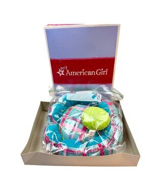 My American Girl Dreamy Daisy Pet Bed Set Plaid w/ Box EUC